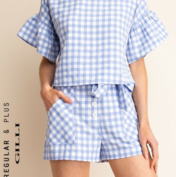 Gingham Shorts - Picture 2 of 2